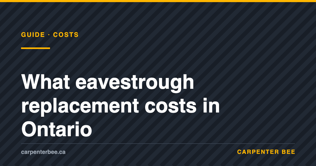 Carpenter Bee guide: eavestrough replacement cost in Ontario Carpenter Bee guide: eavestrough replacement cost in Ontario