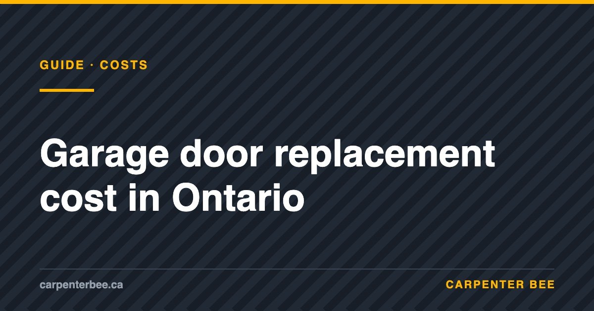 Garage door replacement cost in Ontario guide cover
