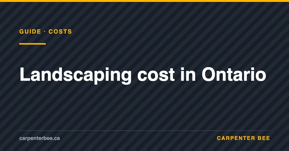 Landscaping cost in Ontario guide cover